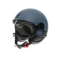 Produktbild: MOMO Design - FGTR CLASSIC E2206, Jet-Helm, offener Helm für Motorräder und Motorroller, für Männer und Frauen, Matt Dusty Blue/Blue, M