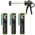 Produktbild: Petec 3x Karo-Zinn Karosserieausgleichsmasse Coaxialkartusche 265ml + Ausdrüc...