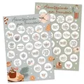 Produktbild: Papierdrachen Adventskalender mit Rubbelfeldern - für Schwester und Freundin - 2 DIN A4 Bögen mit je 24 Feldern mit Aufgaben für eine schöne Adventszeit - Set 4