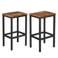 Produktbild: VASAGLE Barhocker, 2er Set, Barstühle, Küchenstühle, für Küche, Wohnzimmer, Esszimmer, 40 x 30 x 65 cm, vintagebraun-schwarz LBC65X