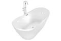 Produktbild: AcquaVapore Whirlpool-Badewanne freistehende Badewanne Wanne F13 180x92cm Whirlpool Armatur AF004, (1-tlg), mit Ablaufgarnitur
