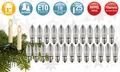 Produktbild: Ersatz Birne Spitzkerze Riffelkerze Weihnachten 25er Set Sockel E10 23 V 3 W