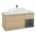 Produktbild: V&B Waschtischunterschrank Finion 120cm, Pl w m, Reg re Anthrac. m, Oa ven