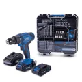Produktbild: Scheppach Mobile Werkstatt Akku-Bohrschrauber C-DTB74/2-X Werkzeugkoffer | inkl. 2x 2Ah Akkus, Ladegerät & 74-teiligem Zubehörset | 1,5-13 mm Spannbereich | 50 Nm Drehmoment | ohne Schlagfunktion