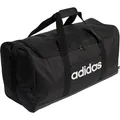 Produktbild: adidas LINEAR DUFFEL Sporttasche in black-black-white,, Größe M HW 2025