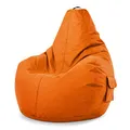 Produktbild: Green Bean Sitzsack mit Rückenlehne 80x70x90cm - Gaming Chair mit 230L Füllung Kuschelig Weich Waschbar - Bean Bag Bodenkissen Lounge Chair Sitzhocker Relax-Sessel Gamer Gamingstuhl Orange