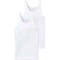 Produktbild: SCHIESSER Herren Unterhemd 2er Pack - ärmellos, Cotton Essentials, Feinripp