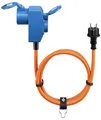 Produktbild: goobay CEE-Adapterkabel für Wohnwagen, 1,5 m, Schutzkontakt 90°, CEE-Buchse und Schutzkontakt mit Verschlusskappen, Kabel für Camping, Wohnmobil und Wohnwagen, 76222