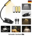 Produktbild: Leselampe Buch Klemme, Buchlampe mit 10 LEDs, 3 Farbtemperatur Modi Dimmbare Hel
