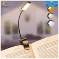 Produktbild: Leselampe Buch Klemme Stufenlos Dimmbar für Lesen Nachtlicht Tischlampe