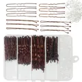 Produktbild: KAIYAYA 300 Stück Bobby Pins Haarnadeln Bobby Pins Set U förmige mit Aufbewahrungsbox Hochsteckfrisuren Zubehör Haarnadel Metall Wellenform Haarklammern Damen Hair Accessories zum Stylen haarnadeln