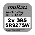 Produktbild: 2x Murata/SONY 395 Uhren-Batterie Knopfzelle SR927SW SR927 AG7  Silberoxid Neu