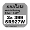 Produktbild: 2x Murata/Sony 399 Uhren-Batterie Knopfzelle SR927W AG7  Neu Silberoxid