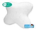 Produktbild: ELONEO Schlafkissen Visko-Schmetterlingskissen, körperangepasste Form, Füllung: Polyurethan, Bezug: Jacquard-Bezug, Seitenschläfer, Rückenschläfer, Bauchschläfer, 52x12x62 cm, mit waschbarem Jacquard-Bezug