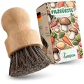 Produktbild: lampox - Pilzbürste, Champignonbürste, Küchenbürste, Gemüsebürste, Reinigungsbürste, Kartoffelbürste, Wurzelgemüse, zur Reinigung von Pilzen und Gemüse, Bambusgriff und Rosshaar