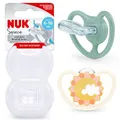 Produktbild: NUK Space Babyschnuller | 6-18 Monate | Schnuller mit zusätzlichen Öffnungen für sensible Haut | BPA-freies Silikon | Zebra | 2 Stück