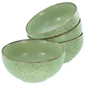 Produktbild: Creatable, 21677, Serie Nature Collection Green, 4-teiliges Geschirrset für 4 Personen, Buddha Bowl aus Steinzeug, spülmaschinen- und mikrowellengeeignet, Qualitätsproduktion