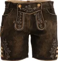 Produktbild: Traditionelle Lederhose ZELLERSEE dunkelbraun mit traditioneller Verzierung