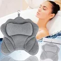 Produktbild: YIYADI Badewannenkissen–Badekissen als Nacken & Nackenkissen Badewanne mit 4D-Air-Mesh-Technologie und Saugnäpfen,ideal für Home Spa–Unterstützt Kopf,Schultern und Rücken in der Badewanne (Grey)
