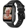 Produktbild: SPC Smartee 4G Senior – Smartwatch Senior mit großen Buchstaben, SOS-Taste, GPS, Anrufen/Videoanrufen und Steuerung via Smart-Clan-App - Schwarz - Schwarz