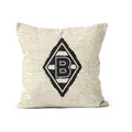 Produktbild: Borussia Mönchengladbach Kissen Schaf Fussball Schwarz-45x45cm