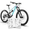 Produktbild: unleazhed Bike Protection BP01 L Frame Edition alpocalypse Glossy |Rahmenschutzfolie für Mountainbikes | Made in Germany |19 -teiliges Rahmenschutz-Set