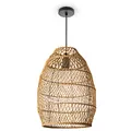 Produktbild: Paco Home Pendelleuchte Wohnzimmer Boho Korbleuchten Pendellampe Rattan Hängeleuchte Esszimmer Lampe Papier E27, Lampenart:Pendelleuchte - Typ 3, Farbe:Natur (Ø30cm)
