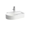 Produktbild: LAUFEN VAL Waschtisch, 1 Hahnloch, mit Überlauf, 530x400mm, semi-trockener