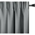 Produktbild: AmeliaHome Gardine Gardine Vorhang Einfarbig Verdunklungsvorhang Aufhängung Pleat (1 St), Kräuselband, verdunkelnd grau 140 cm x 245 cm