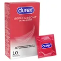 Produktbild: Durex Gefühlsecht Ultra Kondome 10 Stück, extra dünn, Spitze, Silikongel