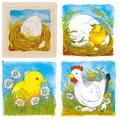 Produktbild: Schichtenpuzzle HUHN Küken Ei Entwicklungspuzzle Puzzle Lagenpuzzle Holzpuzzle
