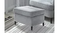 Produktbild: Hocker Polsterhocker Sitzhocker Fußablage Sitzmöbel Omado Stoff grau 63cm