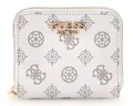 Produktbild: GUESS Laurel SLG Small Zip Around Wallet Geldbörse White Logo weiß grau Neu
