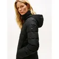 Produktbild: Tommy Hilfiger Steppmantel MW DOWN SLIM COAT WITH FUR mit Fellimitat schwarz XS (34)
