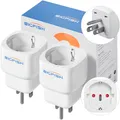 Produktbild: Bigfish Reiseadapter USA Adapter Steckdose 2Pack, Adapter USA Deutschland Stecker, Reiseadapter Thailand, Typ B für EU zu Amerika/Kanada/Thailand/Mexiko/Wand/Ladegerät/Ladestation, Weiß