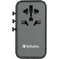 Produktbild: VERBATIM Ladeadapter, Universal Travel, UTA-06, GaN III, 100W 2x USB-A QC, 2x USB-C PD, 100-250V, Retail