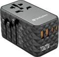 Produktbild: VERBATIM 32121 - USB-Reiseladegerät, 100 W, 2x USB-C PD, 2x USB-A QC 3.0, GaN