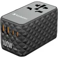 Produktbild: Verbatim UTA-06 GaN III USB Ladegerät 100 W 2x USB-A, 2x USB-C® USB PD, USB PD