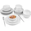 Produktbild: Sänger Tafelservice, Weiß, Keramik, 24-teilig, 33x32x46 cm, kratzfest, Essen & Trinken, Geschirr, Geschirr-Sets, Tafelservice