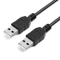 Produktbild: JAMEGA – 1m USB 2.0 Kabel – A-Stecker auf A-Stecker Highspeed Datenkabel
