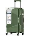 Produktbild: 4FLY Leichter Hartschalen-Reisekoffer L - Groß 64 cm (61L) – Trolley Koffer mit TSA-Schloss, Doppelrollen, Aluminium-Teleskopgriff & Doppelreißverschluss, Aufgabegepäck Reisegepäck