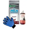 Produktbild: FARMINA Vet Life Dog Hepatic 12kg & LAB V Lachsöl 1000ml + Kämm Handschuh GRATIS!