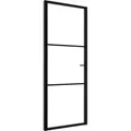 Produktbild: vidaXL Innentür ESG Glas und Aluminium 76x201,5 cm Schwarz 151198