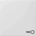 Produktbild: Gira System 55 einteilige Wippe, Schalter/Taster, reinweiß, glänzend, Symbol Schlüssel/Tür, 028703