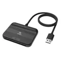 Produktbild: Akasa USB SmartCard Reader and External Electronic ID Memory Card Reader, Use & Play, 100 cm Cable, Black, LED Indicator, Supports Windows, Linux and macOS, AK-CR-14BK