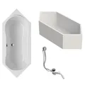 Produktbild: Sechseckbadewanne Fluvia 190x80 cm Badewanne Weiß Wanne Acryl Schulte