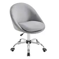 Produktbild: SONGMICS Homeoffice Stuhl, Schminkstuhl aus Baumwoll-Leinen-Mischgewebe, Schreibtischstuhl, Schaumstoffpolsterung, höhenverstellbar, für Arbeitszimmer, Schlafzimmer, Taubengrau OBG020G01