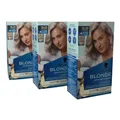 Produktbild: 3 x Schwarzkopf Blonde Aufhellende Farbe 10.29 Platinblond