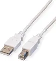 Produktbild: VALUE USB 2.0 Kabel, Typ A-B, weiß, 0,8 m