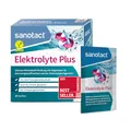 Produktbild: sanotact Elektrolyte Plus (20 Beutel) • Elektrolyt Pulver für Flüssigkeitshaushalt • Kalium & Magnesium für Elektrolytgleichgewicht • 100% Vegan • Recovery Drink • Mit Orangengeschmack